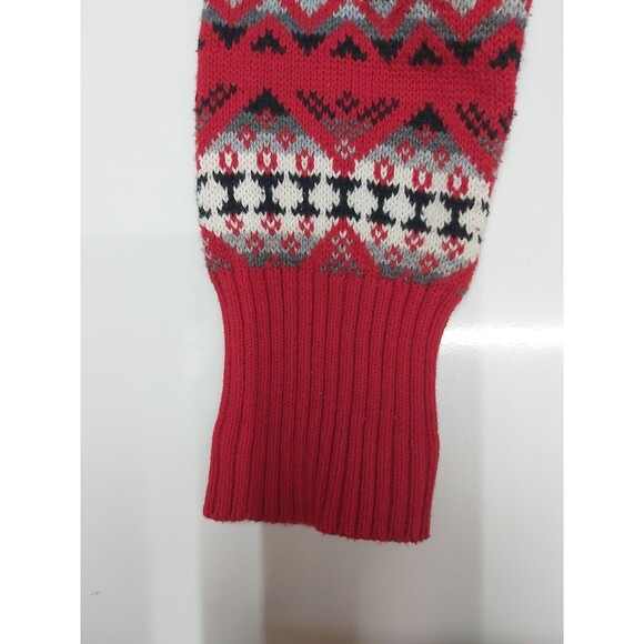 Chaps Womens Red White and Black Turtle Neck Sweater size Medium - Picture 8 of 12